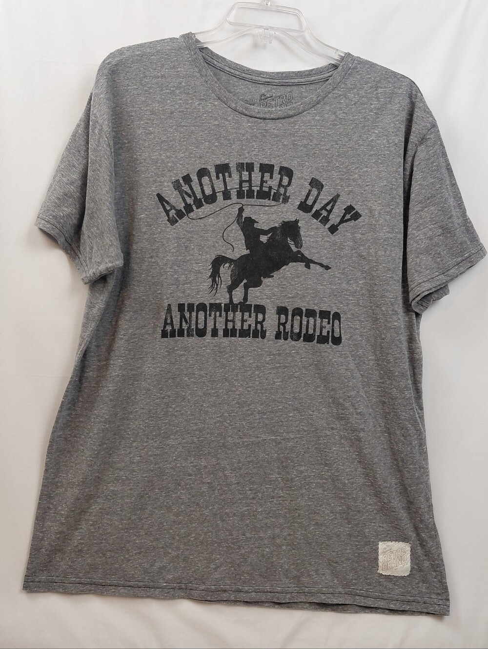 Original Retro Brand Rodeo Burnout T Shirt Size Large Gray